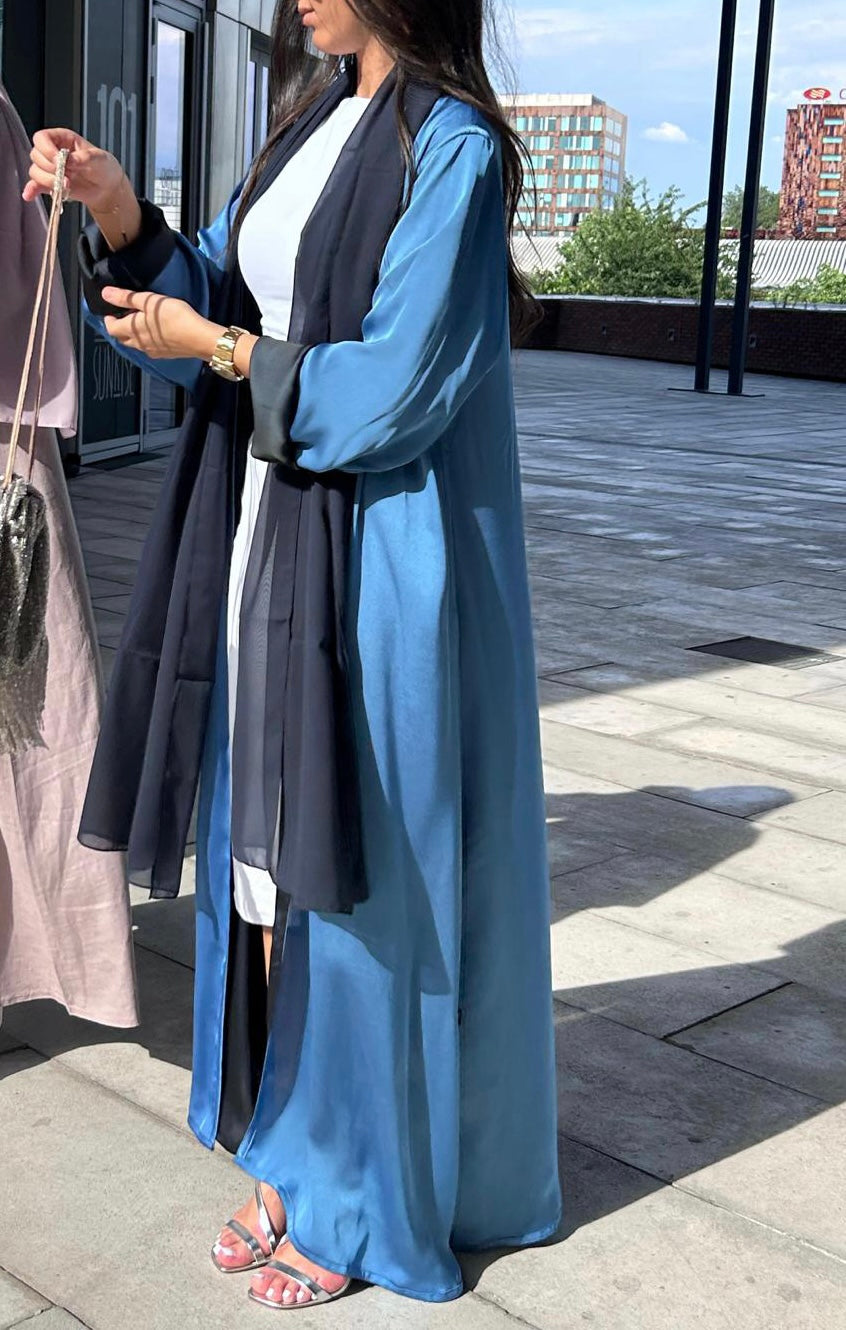 TWO BLUE ABAYA