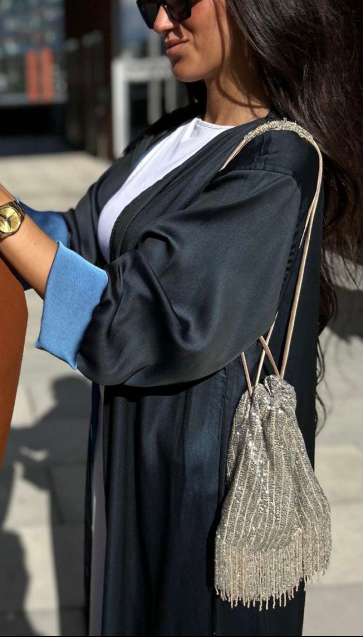 TWO BLUE ABAYA